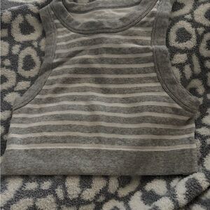 Aerie offline Gray Striped Tank Top